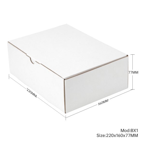 2000pcs 220 x 160 x 77mm Diecut Mailing Box White