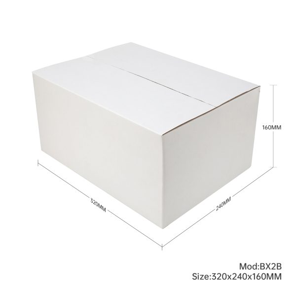 100pcs 320 x 240 x 160mm Regular Slotted Mailing Box White