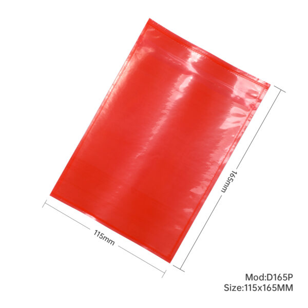 1000pcs 115mm x 165mm Invoice Enclosed Sticker Pouch Doculopes Plain Red