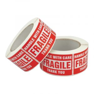 8 Rolls FRAGILE Handle With Care Sticker Label 76x51mm