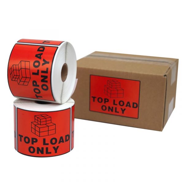 Top Load Only Labels 100x72mm Red Sticker 500pcs/Roll