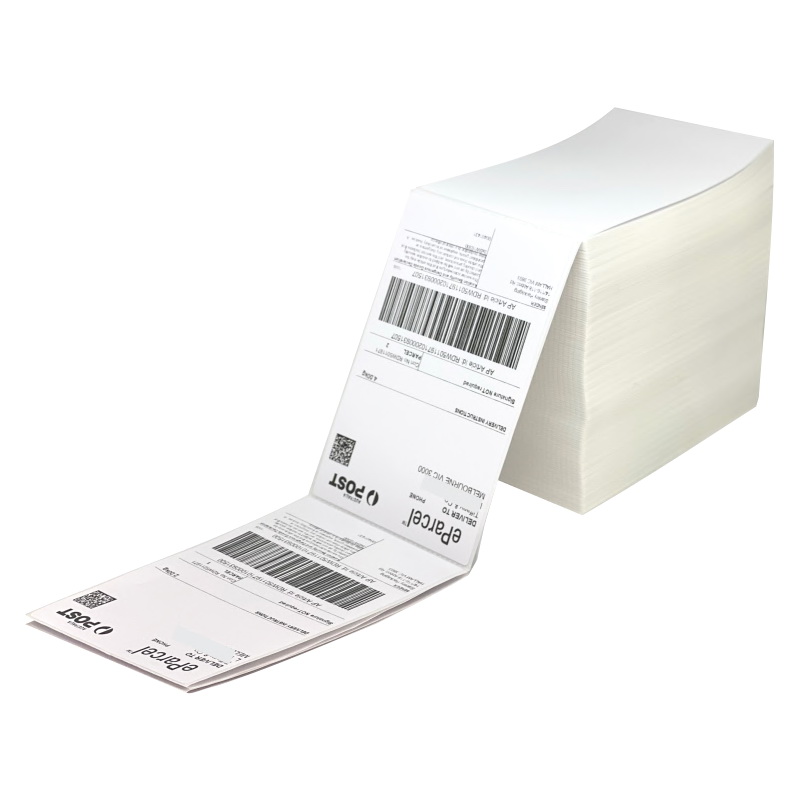 4x6 Direct Thermal Shipping Labels 500 Labels Fanfold 1 Stack of 500 