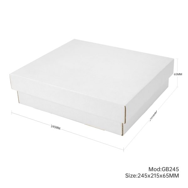 50 Sets 245 x 215 x 65mm White Gift Box