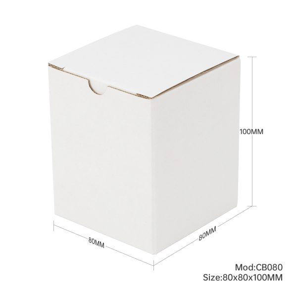 100pcs 80 x 80 x 100mm Candle Mailing Box White