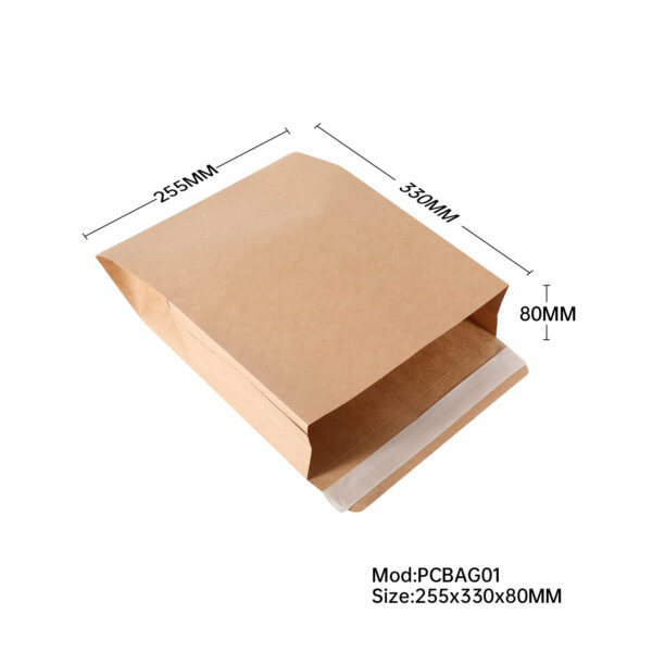 200pcs Kraft Paper Courier Tuff Envelopes 255x330x80mm 160GSM