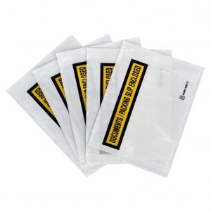 1000pcs 115mm x 150mm Invoice Enclosed Sticker Pouch Doculopes Printed White