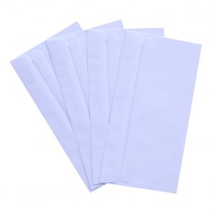1000pcs DLX White Plainface WALLET SELF SEAL Envelopes 120mm x 235mm
