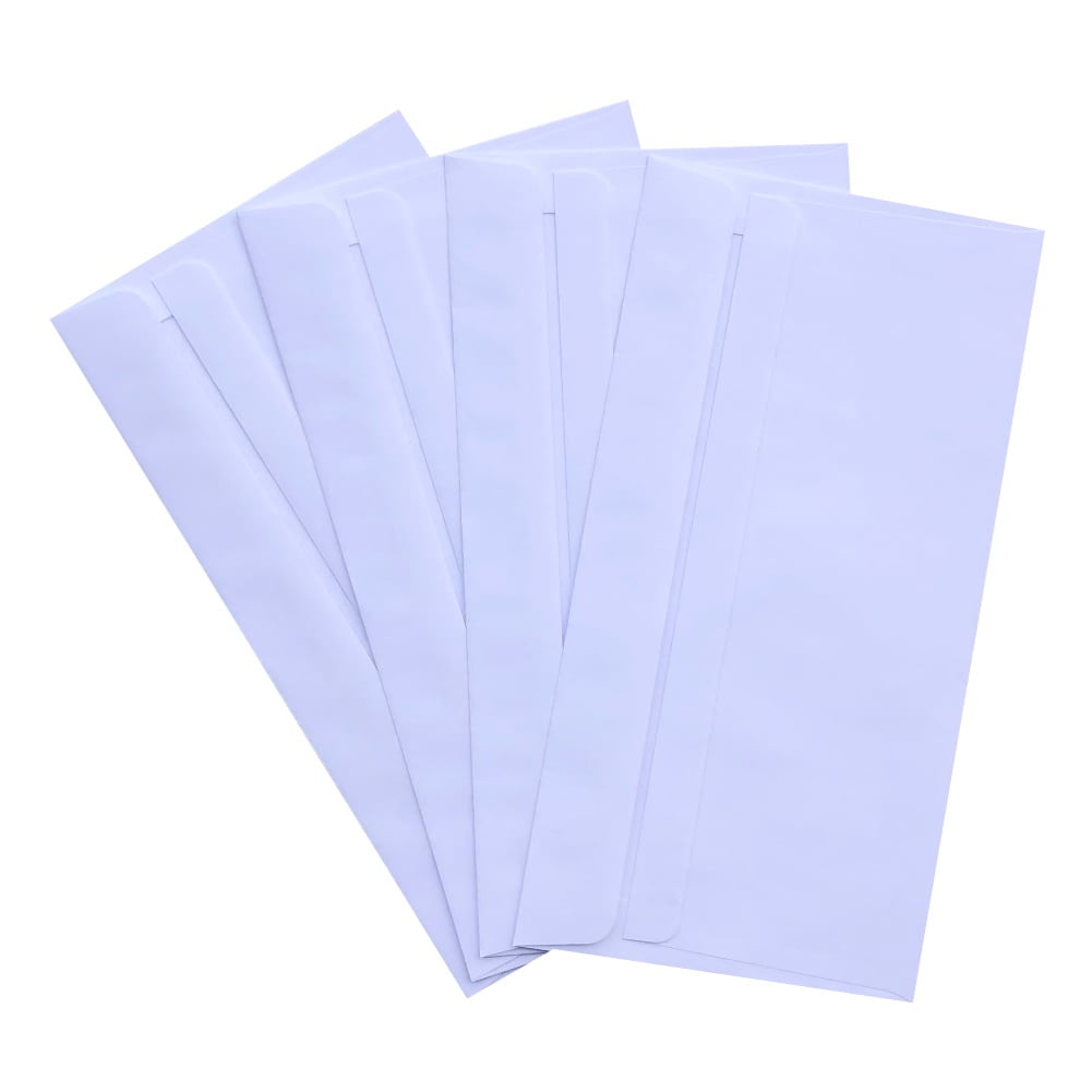 1000pcs DLX White Plainface WALLET SELF SEAL Envelopes 120mm x 235mm -  Stanley Packaging