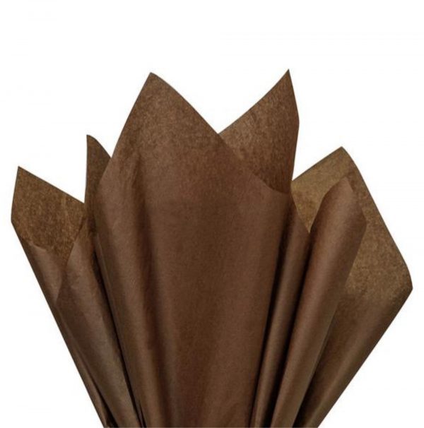 500 Sheets Acid Free Tissue Paper 500x750mm 17gsm Chocolate Brown