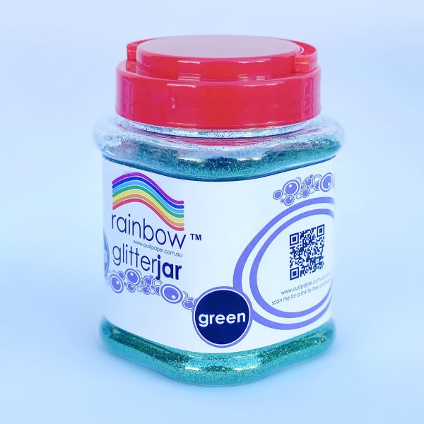 Rainbow Glitter Jar 250grams Green
