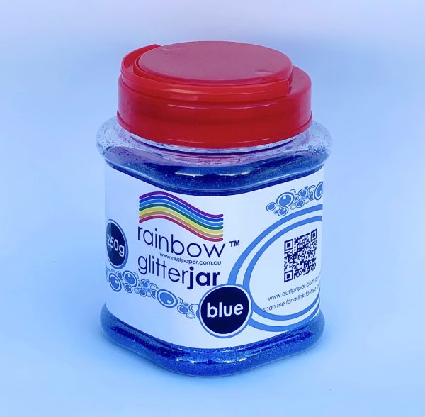 Rainbow Glitter Jar 250grams Blue