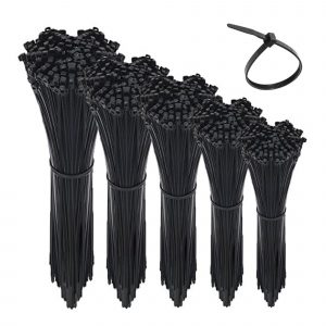1000pcs Cable Zip Ties 2.5mm x 100mm Black Nylon UV Stabilised