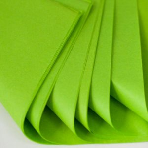 500 Sheets Acid Free Tissue Paper 500x750mm 17gsm Citrus Green