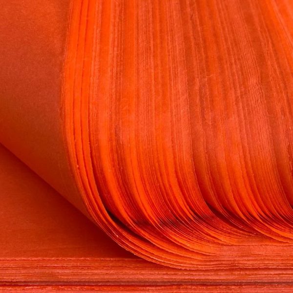 500 Sheets Acid Free Tissue Paper 500x750mm 17gsm Burnt Orange