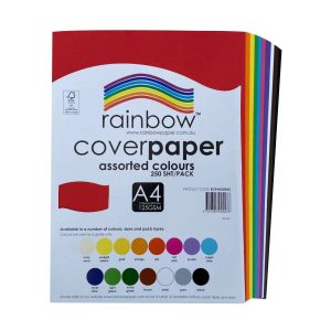 A4 Cover Paper 125GSM 250 Sheets Assorted