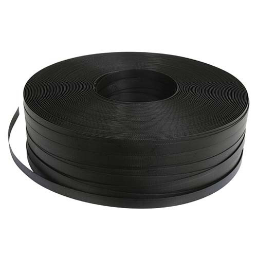 19mm x 1000m Plastic Hand Strap Black Polypropylene Strapping