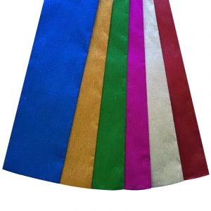 Rainbow Foil Crepe Paper 500mmx1m Assorted Pack of 6 Sheets