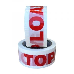 12 Rolls 48mm x 75m Top Loading Only Pre-Printed Packaging Tape