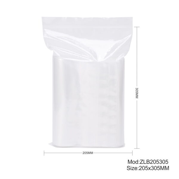 1000pcs 205mm x 305mm Resealable Ziplock Plastic Bags