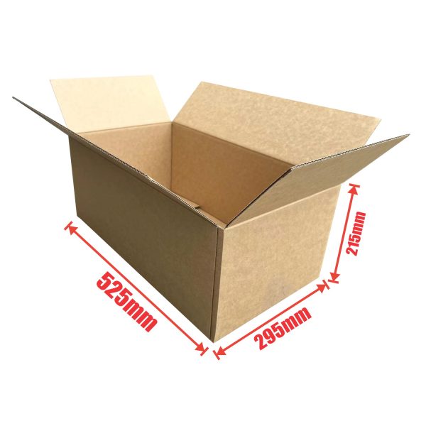 25pcs Heavy Duty 525 x 295 x 215mm Cardboard Carton Boxes