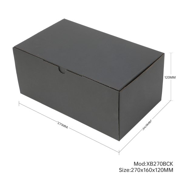 100pcs Full Black Diecut 270 x 160 x 120mm Mailing Box
