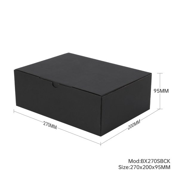 100pcs Full Black Diecut 270 x 200 x 95mm Mailing Box