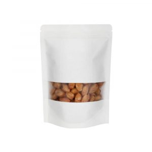 100x White Stand Up Pouches with Window 160x230mm