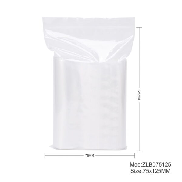 1000pcs 75mm x 125mm Resealable Ziplock Plastic Bags