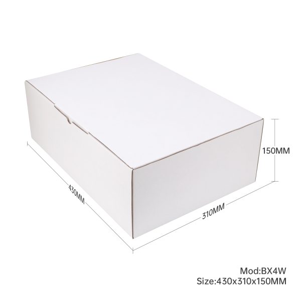 50pcs 430 x 310 x 150mm Diecut Mailing Box White