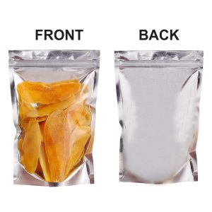 100x Stand Up Pouches Clear Front with Foil Back 130x210mm