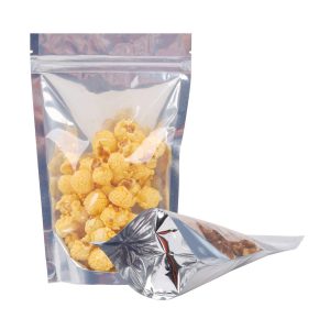 100x Stand Up Pouches Clear Front with Foil Back 110x170mm