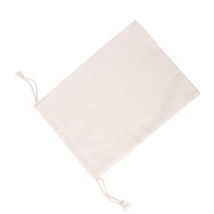 50pcs Calico Drawstring Bag 190x260mm Natural Cotton Pouches