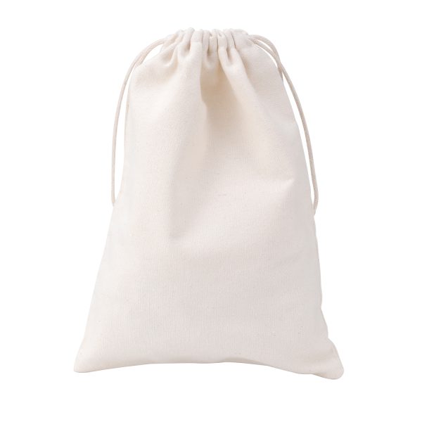50pcs Calico Drawstring Bag 310x405mm Natural Cotton Pouches