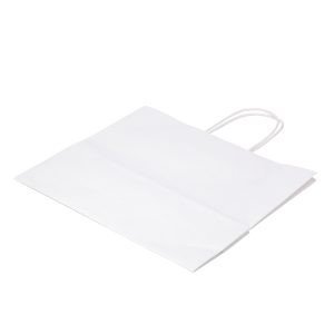 150pcs White Paper Twisted handle Bag 320x260+110mm