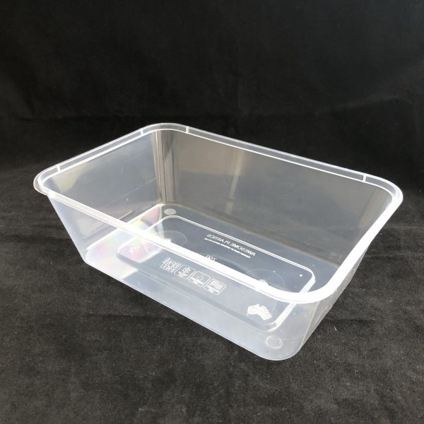 750ML Rectangle Plastic Takeaway Food Container 500/Carton
