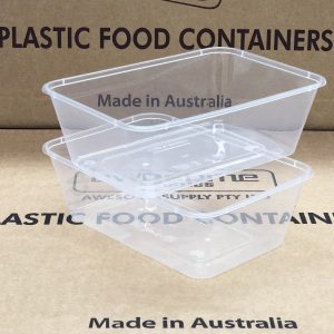 750ML Rectangle Plastic Takeaway Food Container 500/Carton