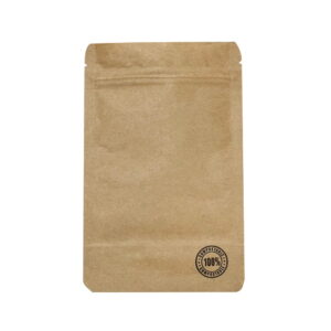 100x Biodegradable Stand Up Pouch with Zipper 190x275mm
