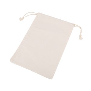 200pcs Calico Drawstring Bags 190x260mm Natural Cotton Pouches