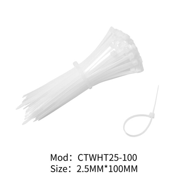 White Cable Ties 2.5 x 100mm -1000Piece