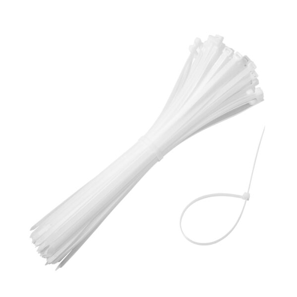 White Cable Ties 7.6 x 370mm -100Piece