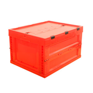 Folding Storage Box Workshop Container 53L Red 5pcs