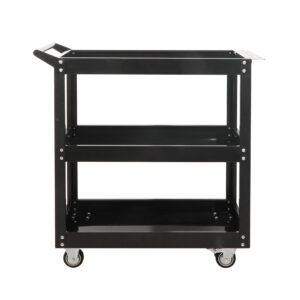 Tool Cart Trolley 3-Tier Steel Mechanic Storage Load capacity-300kg Black