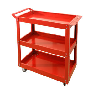 Tool Cart Trolley 3-Tier Steel Mechanic Storage Load capacity-300kg Red