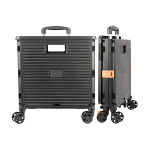 Foldable Cart 40KG Load Capacity 55L Platform Trolley BLACK