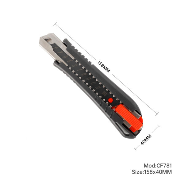 10pcs Plastic Cutter Safety Knife 18mm Black