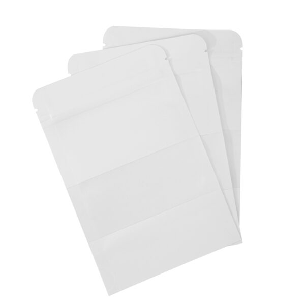 300x White Stand Up Pouches with Window-Coated-200x300mm