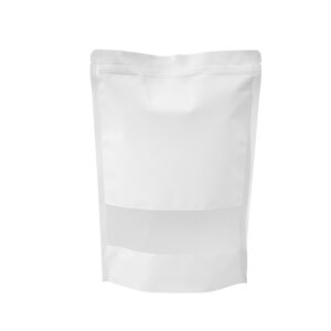 300x White Stand Up Pouches with Window-Coated-230x330mm