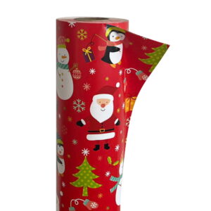 Wrapping Paper Roll 500mm X 60m Santa Claus 80GSM