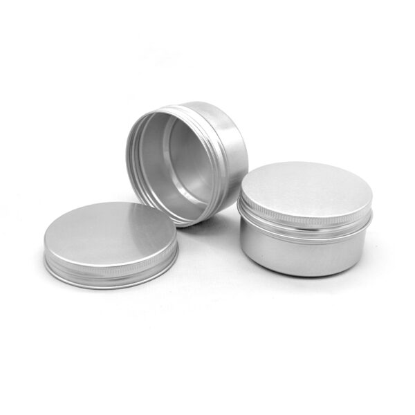 80ML Aluminium Tin Jar Base & Lid Screw Cap 100 per carton