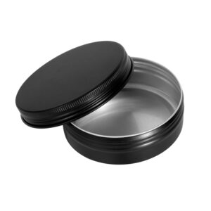 100ML BLACK Aluminium Tin Jar Base & Lid Screw Cap 100 per carton